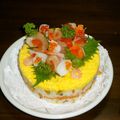 りこまこせいやのパパ's cooksnap of when they made お雛祭パーティーに お花のお寿司☆.