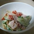 すばるんば's cooksnap of when they made 胡瓜とミニトマトのゴママヨサラダ.