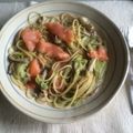 またたびちゃま's cooksnap of when they made ➏スモークサーモンとレタスのパスタ➏.