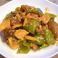ShOkOtArO✰'s cooksnap of when they made なす&ピーマン&鶏むね肉の甘酢あん.