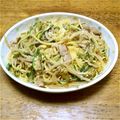 ミクマイ's cooksnap of when they made もやしとオクラの中華風スパゲッティ.