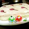 AnKhママ's cooksnap of when they made ひな祭りの三色レアチーズケーキ.