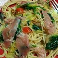 ひぃたんです's cooksnap of when they made ツナとほうれん草のパスタ.