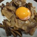 ピーチミルク's cooksnap of when they made チョイ甘バター醤油の豚きのこランチ丼.