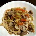 こーちゃん｡'s cooksnap of when they made もっちり☆絶品 焼きうどん。.