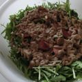 soratea's cooksnap of when they made みず菜ときのこのサラダ.