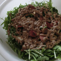 soratea's cooksnap of when they made みず菜ときのこのサラダ.