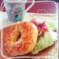 Licht＊＊＊'s cooksnap of when they made 生ハム＆クリチのベーグルサンド.