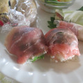 miyuki12's cooksnap of when they made チーズと生ハムで手毬寿司風.
