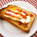 ローズレース's cooksnap of when they made 黄身が垂れない！目玉焼きトースト(卵)！.