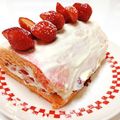 yukimimimi's cooksnap of when they made 雛祭りに♪トースターで苺のロールケーキ♪.