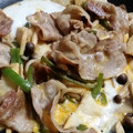 あーみねぇ's cooksnap of when they made 豚肉とタケノコのオイスターソース卵とじ.