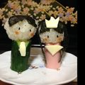 ミイちゃんママ's cooksnap of when they made 雛祭りに♪簡単可愛いお雛様＆お内裏様♡.