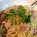 go_tep_go's cooksnap of when they made 玉ねぎとベーコンの和風パスタ　バジル添え.
