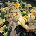 ちゃみ's cooksnap of when they made ほうれん草、玉子、豚肉の炒め物.