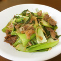 よちりん's cooksnap of when they made ちんげん菜と豚肉の炒め物.