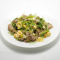 クックDAD's cooksnap of when they made 豚こまと豆苗たまごのふんわりニンニク炒め.