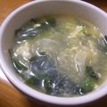 わたママ's cooksnap of when they made ダイエット☆わかめと春雨のかき玉スープ.