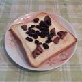 オレンジリング's cooksnap of when they made おやつトースト✿チョコ✿レーズン✿チーズ.