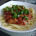 すくらんぷしゃす's cooksnap of when they made えのきとしめじのトマトソース スパゲティ.