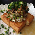 だおこ's cooksnap of when they made 熱々ジューシー♡厚揚げのひきわり納豆のせ.