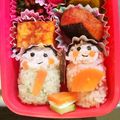 りさよとうみ's cooksnap of when they made お雛様のキャラ弁に 菱餅ピックサラダ.