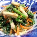 ticktackママ's cooksnap of when they made 春菊と高野豆腐のごま和え.