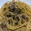 3ﾒﾝmam's cooksnap of when they made 高菜とひき肉のスパゲティ.