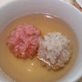 szikimi's cooksnap of when they made 卵・乳・小麦除去の紅白シューマイ.