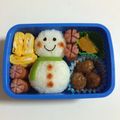ゴールデンぎんちゃん's cooksnap of when they made キャラ弁☆雪だるま.