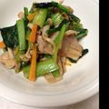 アクアマリン！'s cooksnap of when they made 豚肉と小松菜のオイスターソース炒め.