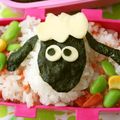 ♡ひな祭り♡'s cooksnap of when they made キャラ弁 ひつじのショーン☆簡単.