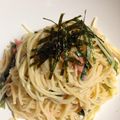 べっきー☆'s cooksnap of when they made ＊春菊と明太子のクリームパスタ＊.