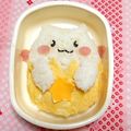 シャンプーハット's cooksnap of when they made 簡単平面キャラ弁♪【パズドラ】たまドラ.