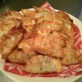 2殿1姫母's cooksnap of when they made おつまみ☆納豆チーズシソのあげ餃子★.