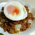 crystaI's cooksnap of when they made 肉そぼろ目玉焼き丼.