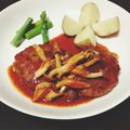 mimuraaaaa's cooksnap of when they made 煮込みハンバーグ.