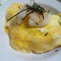 けんちゃん☆'s cooksnap of when they made 炊飯器で和風オムライス♪おろしポン酢がけ.
