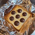ゆかりんご117♪'s cooksnap of when they made 【シアワセを呼ぶ。塩チョコトースト♪】.