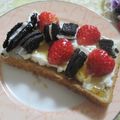 miyuki12's cooksnap of when they made 反則？苺とオレオヨーグルトのトースト.