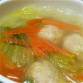 ☆のりす☆'s cooksnap of when they made 青梗菜と肉団子の＊＊春雨スープ.