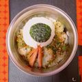 釜山人's cooksnap of when they made 大人のキャラ弁☆目玉のおやじにぎりめし.