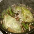 toshiebaba's cooksnap of when they made お手軽ロールレタスと茸の食べるスープ.