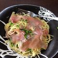 しょママ's cooksnap of when they made 菜の花と生ハムのパスタ.