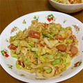 めぐ☆3児mam's cooksnap of when they made てりたま焼きうどん.