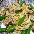 ニュージー☆'s cooksnap of when they made スナップエンドウの豚肉卵炒め.