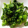 itao's cooksnap of when they made つまみ菜と海苔のごまポン酢和え.