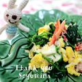soyumina's cooksnap of when they made ほうれん草とアーモンドチーズの春色サラダ.