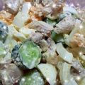 はにーくろーばー's cooksnap of when they made 鶏もも肉とゆで卵のサラダ.