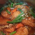 マロン大好き's cooksnap of when they made さつま揚げと根菜の煮物☆圧力鍋使用.